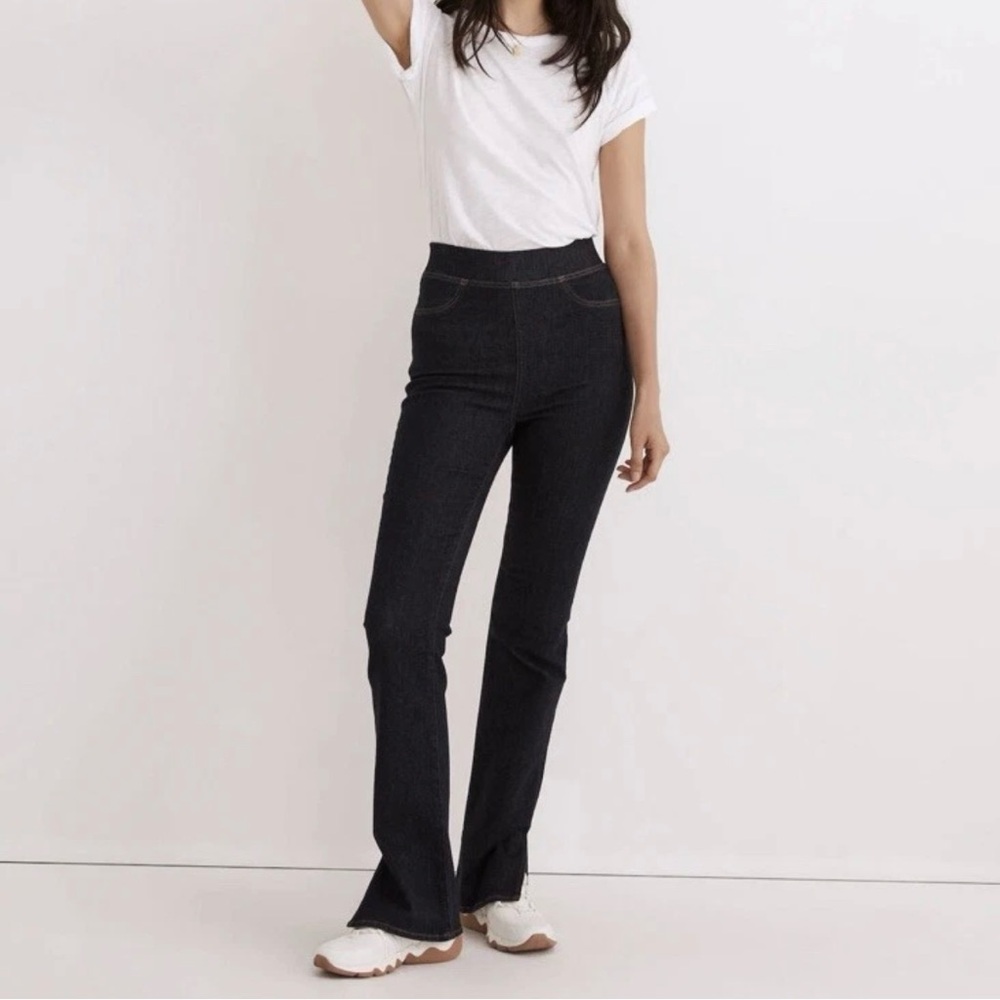 Madewell Pull-On Skinny Flare Jeans Havenley Wash Side Slit Women’s Size 29